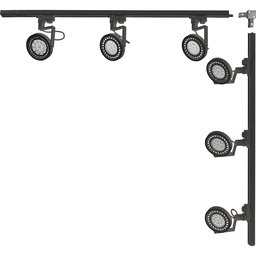 Zuma Line - Griestu lampas 6xGU10/15W/230V melns