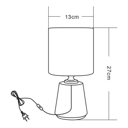 Zuma Line - Galda lampa 1xE14/40W/230V melna/zelta/marmora dekors