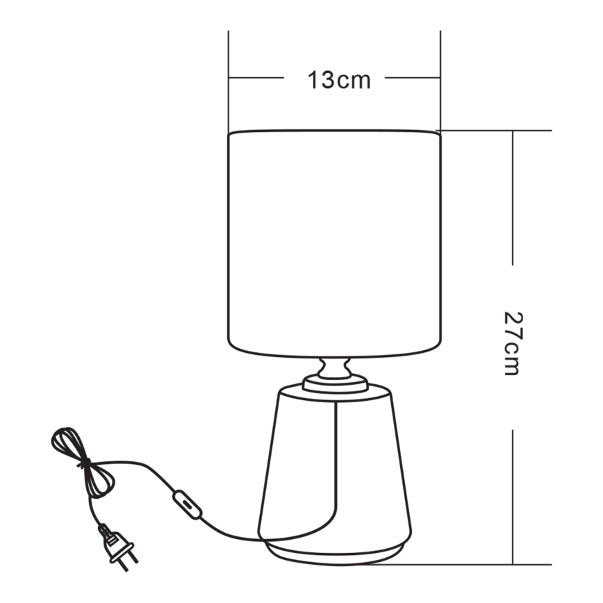Zuma Line - Galda lampa 1xE14/40W/230V melna/zelta/marmora dekors