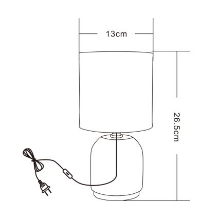 Zuma Line - Galda lampa 1xE14/40W/230V pelēka/zelta