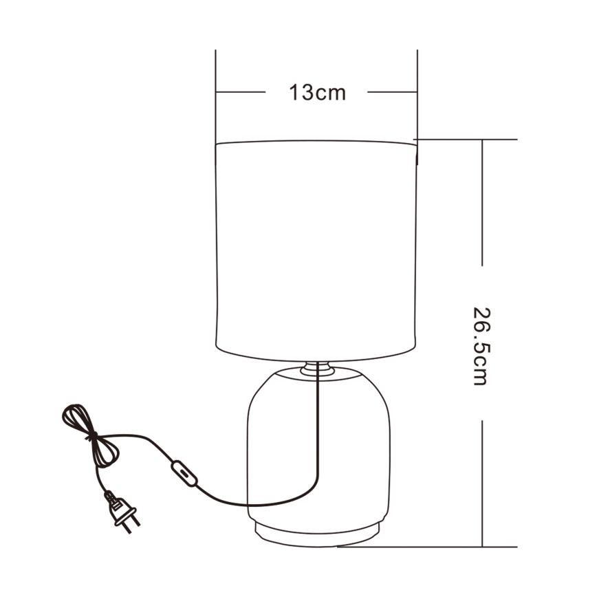 Zuma Line - Galda lampa 1xE14/40W/230V pelēka/zelta
