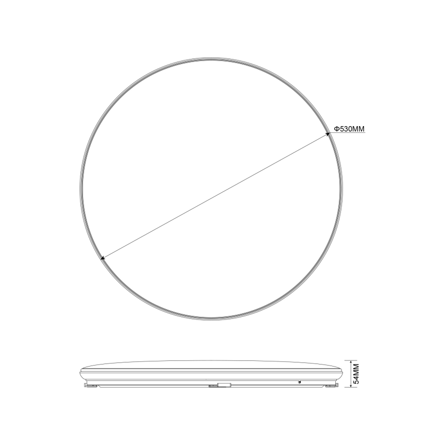 Zuma Line - LED Aptumšojama griestu lampa LED/48W/230V d. 53 cm spīdīgi hromēts
