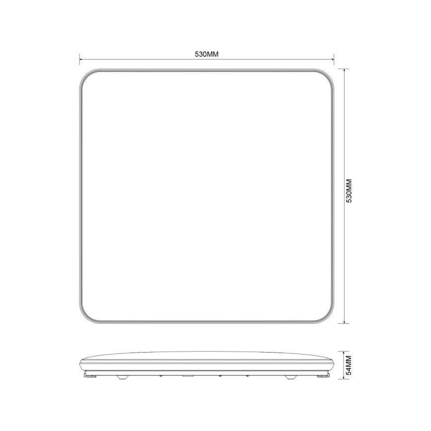 Zuma Line - LED Aptumšojama griestu lampa LED/48W/230V 53x53 cm spīdīgi hromēts