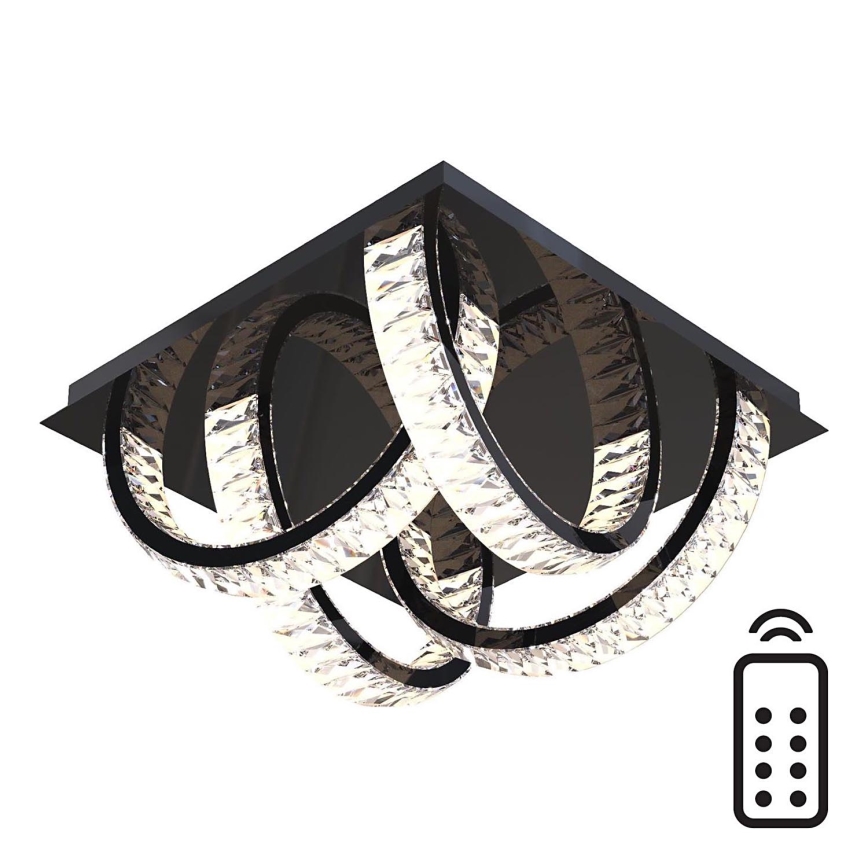 Zuma Line - LED Aptumšojama kristāla griestu lampa LED/23,5W/230V 2700-6000K melna + tālvadības pults