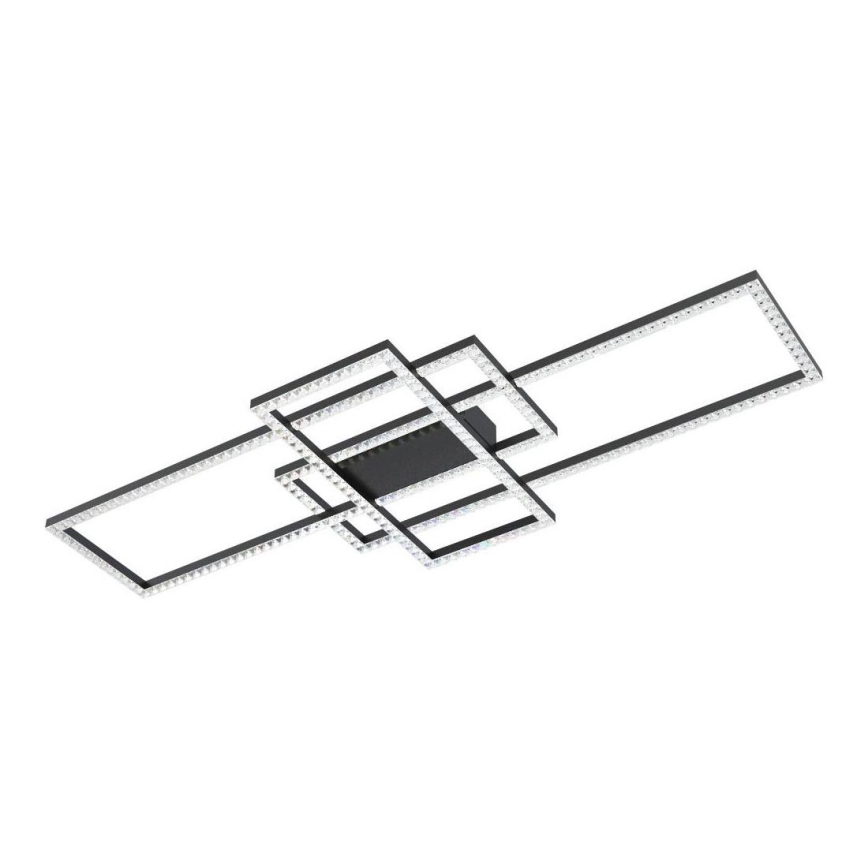 Zuma Line - LED Aptumšojama kristāla griestu lampa LED/52W/230V 2700-6000K melna + tālvadības pults