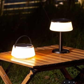 Zuma Line - LED Aptumšojama saules enerģijas uzlādējams galda lampa LED/2,2W/2000 mAh IP44 melna