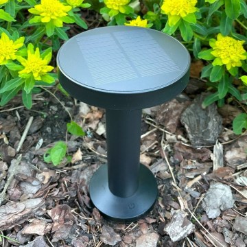 Zuma Line - LED Aptumšojama saules enerģijas uzlādējams galda lampa LED/2W/2000 mAh IP44 melna
