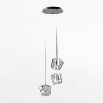 Zuma Line - LED Lustra ar auklu 3xLED/6W/230V melna/caurspīdīga