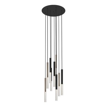 Zuma Line - LED Lustra ar auklu 9xLED/5W/230V melna/misiņš