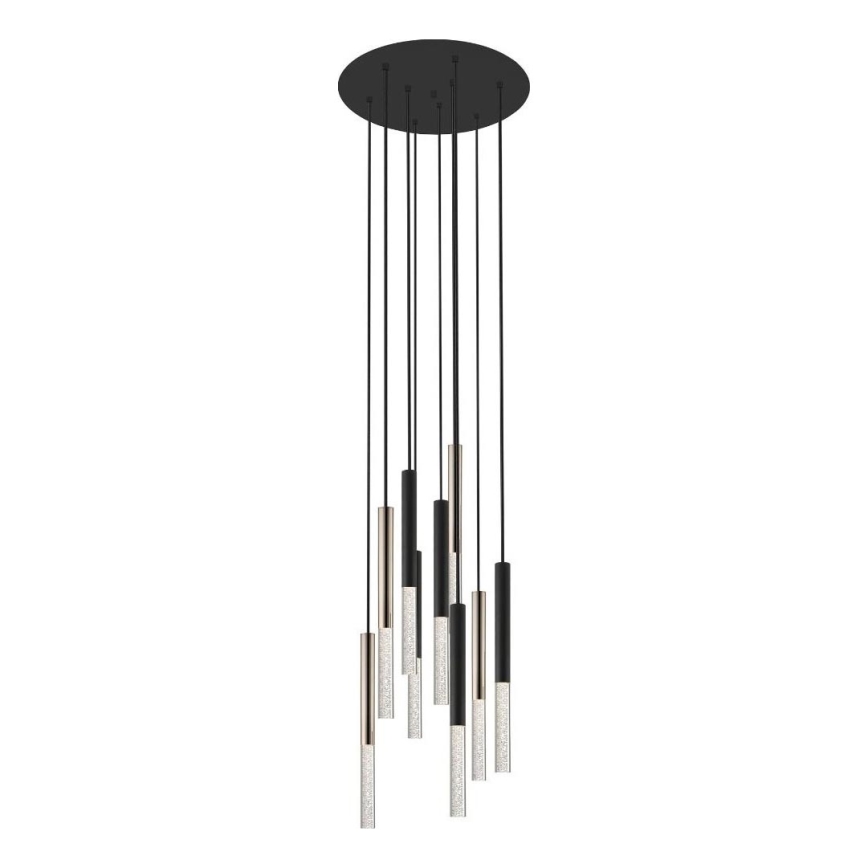 Zuma Line - LED Lustra ar auklu 9xLED/5W/230V melna/misiņš