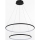 Zuma Line - LED Lustra ar auklu LED/40W/230V melna