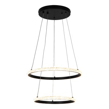 Zuma Line - LED Lustra ar auklu RIDE LED/22W/230V + LED/14W d. 41 cm melna
