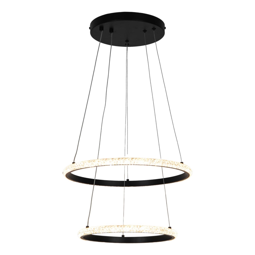 Zuma Line - LED Lustra ar auklu RIDE LED/22W/230V + LED/14W d. 41 cm melna