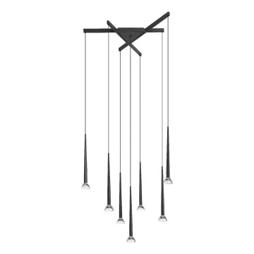 Zuma Line - LED lustra uz kabeļa 7xLED/6W/230V melna