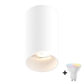 Zuma Line - LED RGBW regulējams vietas gaismeklis 1xGU10/4,8W/230V, balts + tālvadība