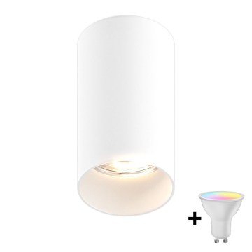 Zuma Line - LED RGBW regulējams vietas gaismeklis 1xGU10/4,8W/230V, balts + tālvadība