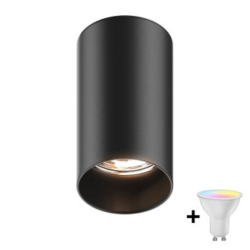 Zuma Line - LED RGBW regulējams virziena gaismeklis 1xGU10/4,8W/230V melns + ar tālvadības pulti