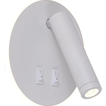 Zuma Line - LED sienas prožektors LED/5,5W/230V 4000K + LED/2,5W 3000K balts