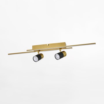 Zuma Line - LED Starmetis 2xGU10/40W/230V + 2xLED/6W zelta/melna