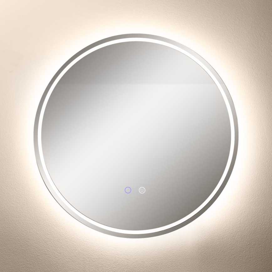 Zuma Line - LED Vannas istabas apsildāms sienas spogulis ar fona apgaismojumu LED/24W/230V 3000/4000/6000K d. 60 cm IP44
