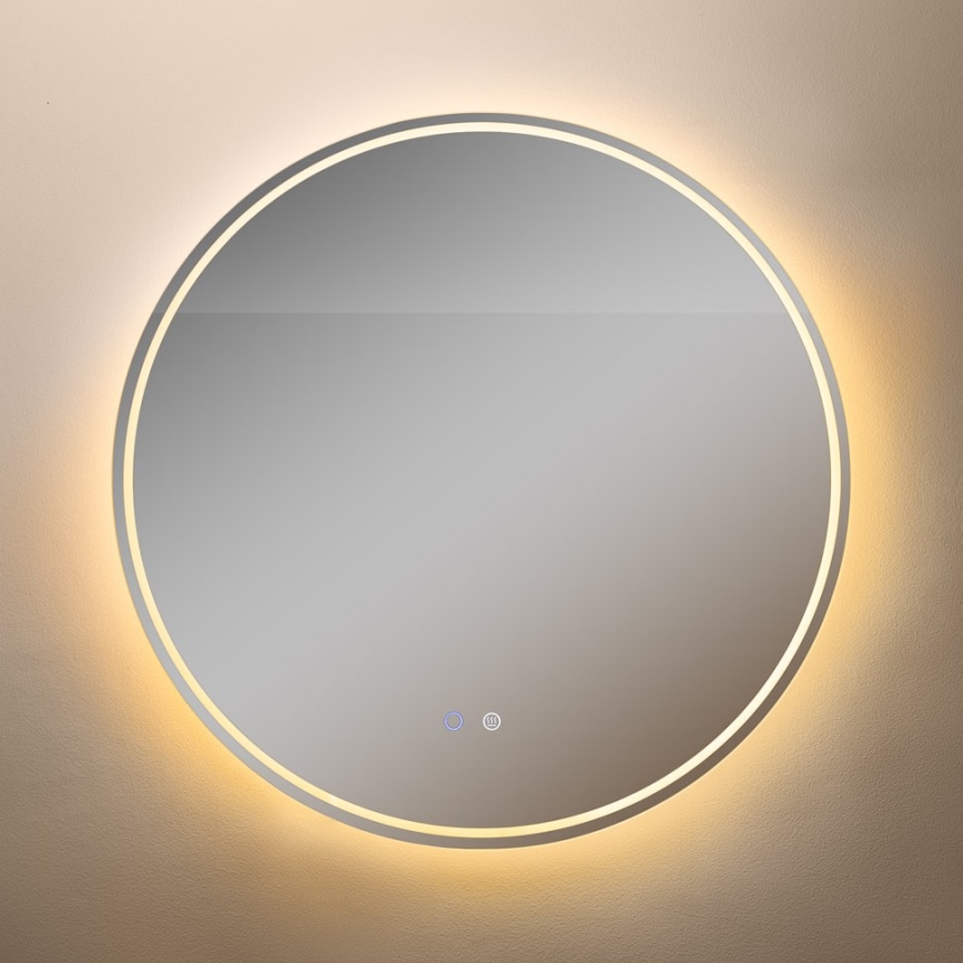 Zuma Line - LED Vannas istabas apsildāms sienas spogulis ar fona apgaismojumu LED/24W/230V 3000/4000/6000K d. 80 cm IP44