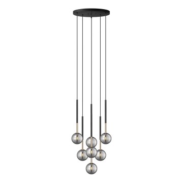 Zuma Line - Lustra ar auklu 7xG9/4W/230V melna