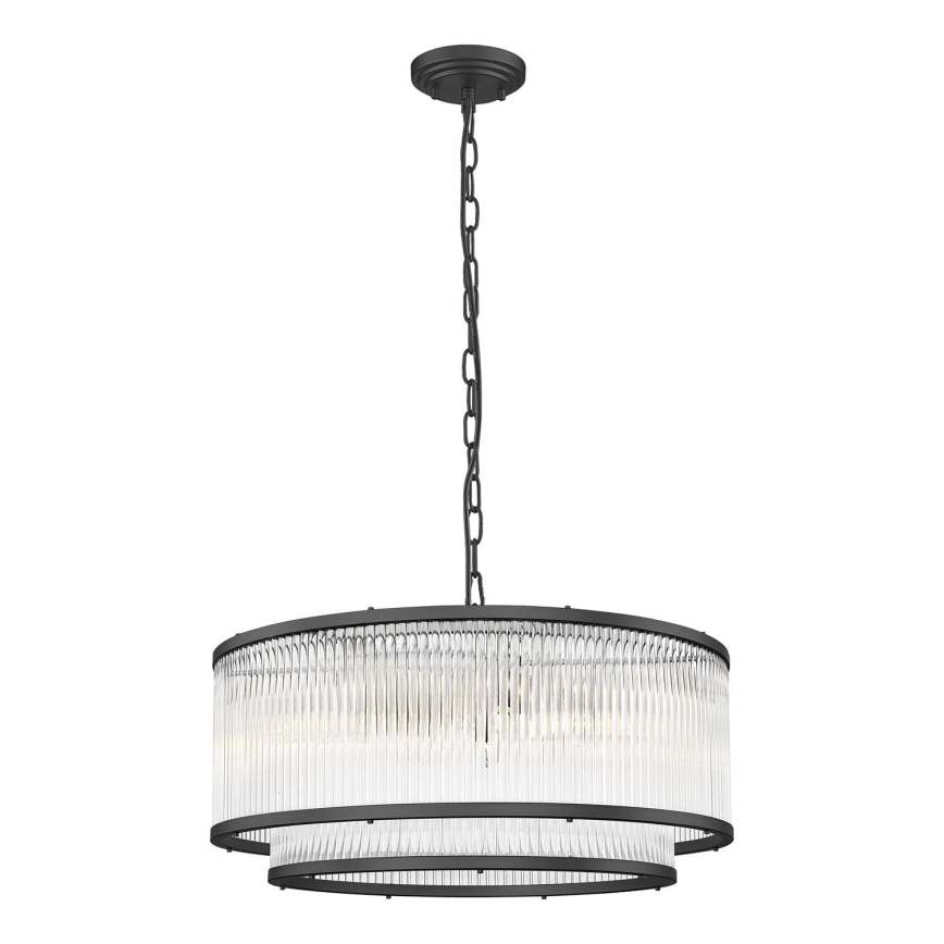 Zuma Line - Lustra ar ķēdi 6xE14/60W/230V melna