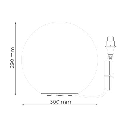 Zuma Line - Āra lampa 1xE27/15W/230V Ø 30 cm IP44