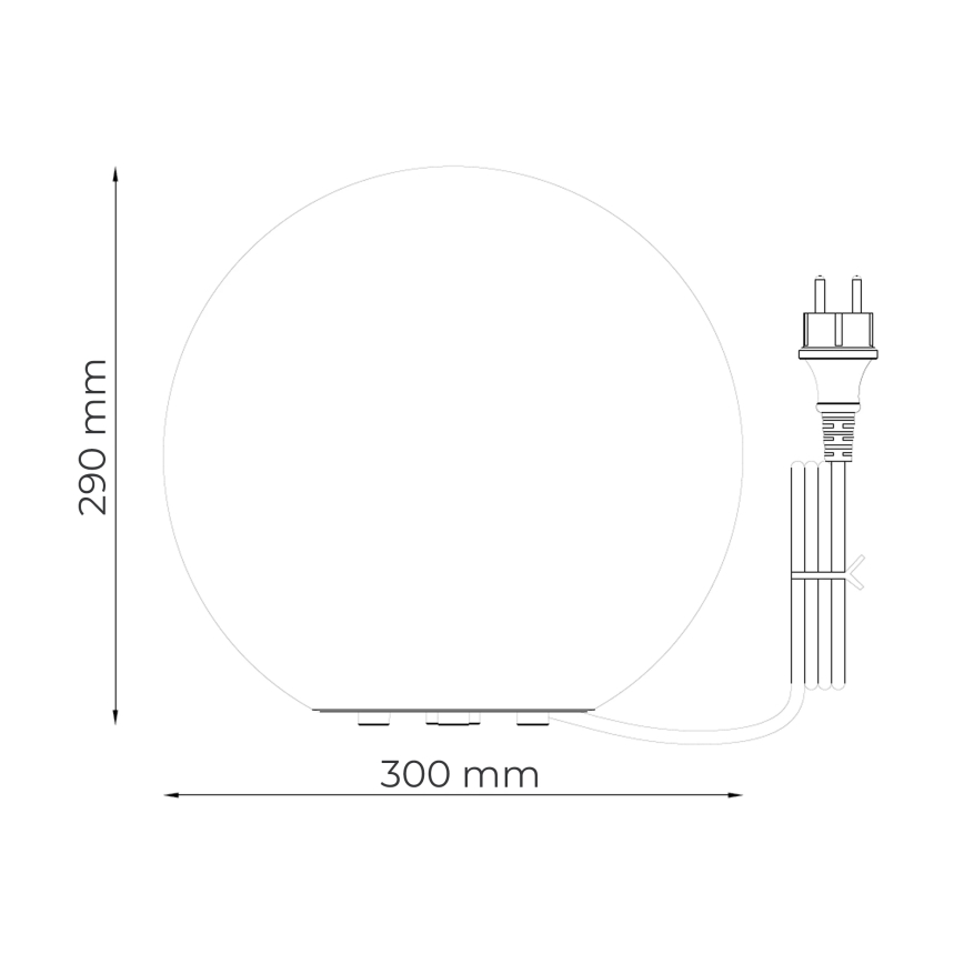 Zuma Line - Āra lampa 1xE27/15W/230V Ø 30 cm IP44