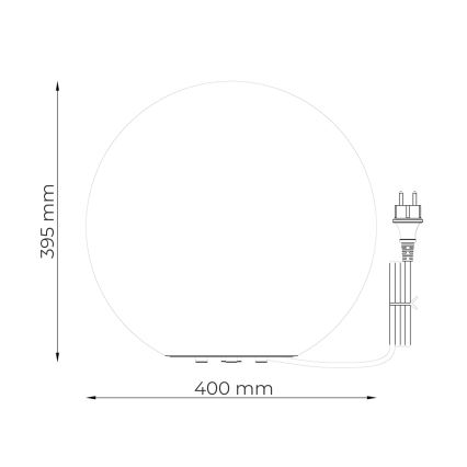 Zuma Line - Āra lampa 1xE27/15W/230V Ø 40 cm IP44