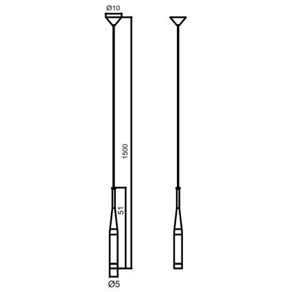 Zuma Line - Lustra uz auklas 1xG9/40W/230V