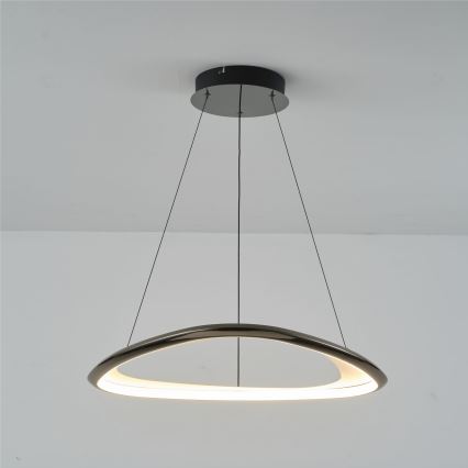 Zuma Line - LED Aptumšojama lustra ar auklu LED/34W/230V 3000K melna spīdīgi hromēts