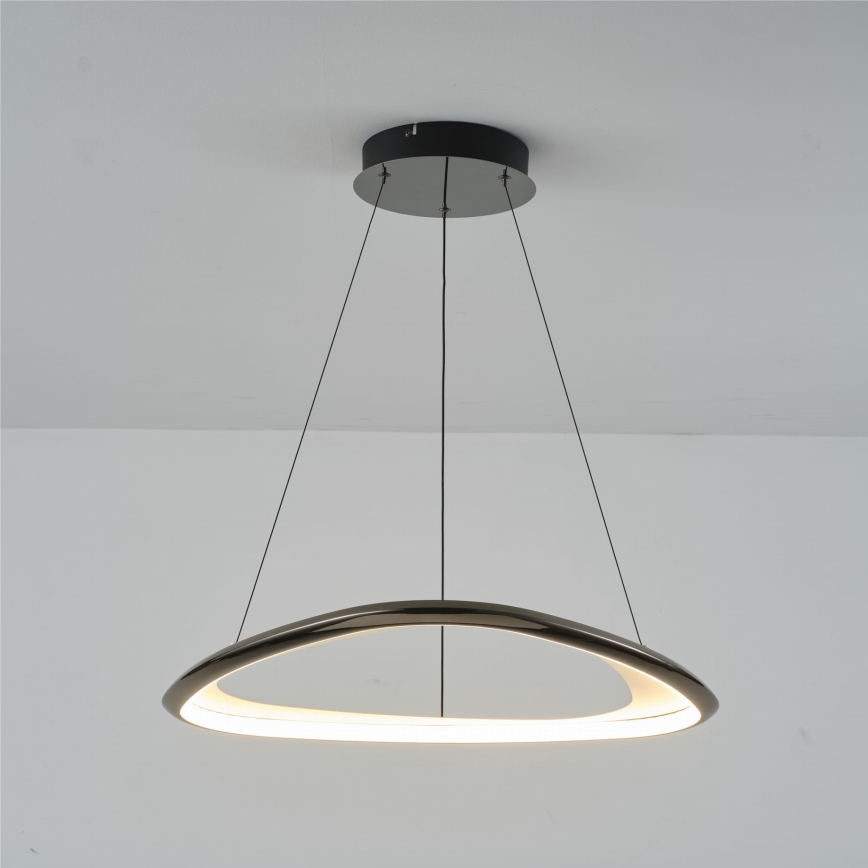 Zuma Line - LED Aptumšojama lustra ar auklu LED/34W/230V 3000K melna spīdīgi hromēts