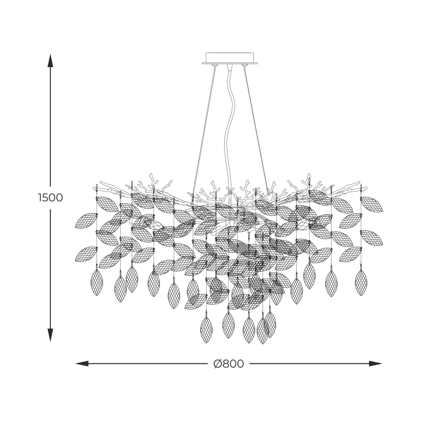 Zuma Line - Lustra ar auklu 10xG9/3,5W/230V spīdīgi hromēts