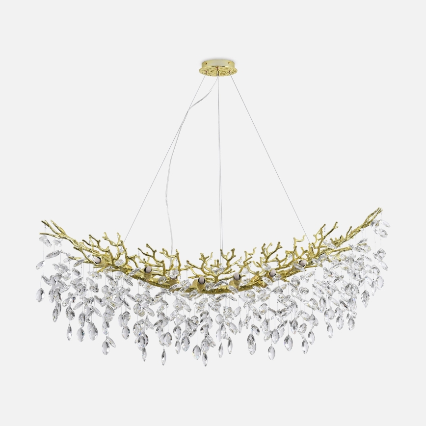 Zuma Line - lustra uz troses, 14xG9/3,5W/230V, 115x40 cm, zelta krāsā