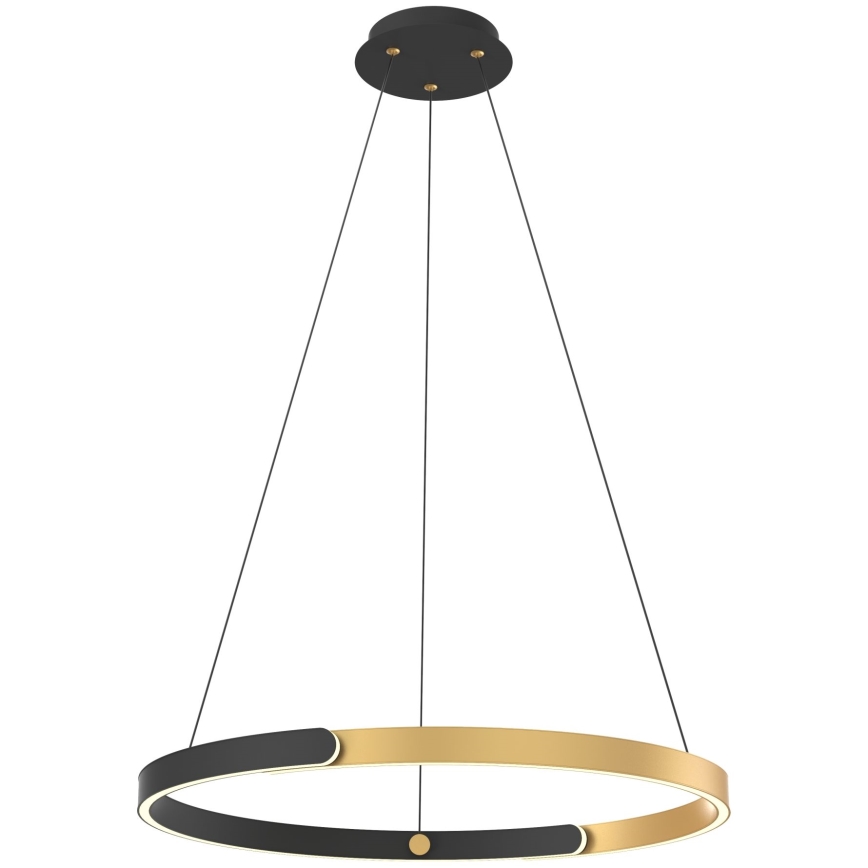 Zuma Line - LED Aptumšojama lustra ar auklu LED/30W/230V melna/zelta