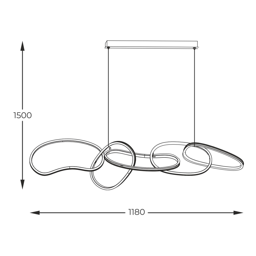 Zuma Line - LED Aptumšojama lustra ar auklu LED/56W/230V zelta