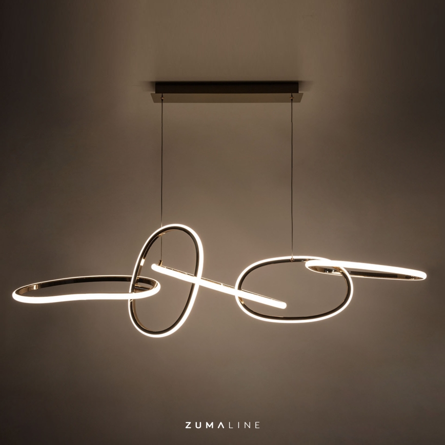 Zuma Line - LED Aptumšojama lustra ar auklu LED/56W/230V zelta