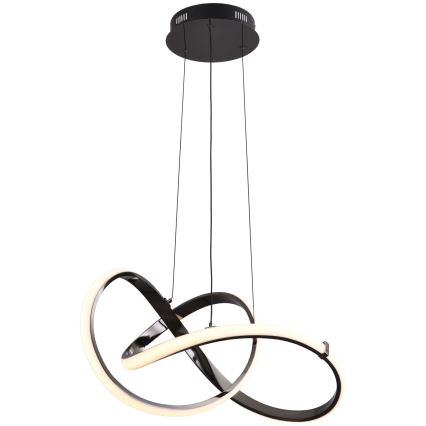 Zuma Line - LED Aptumšojama lustra ar auklu LED/44W/230V melna