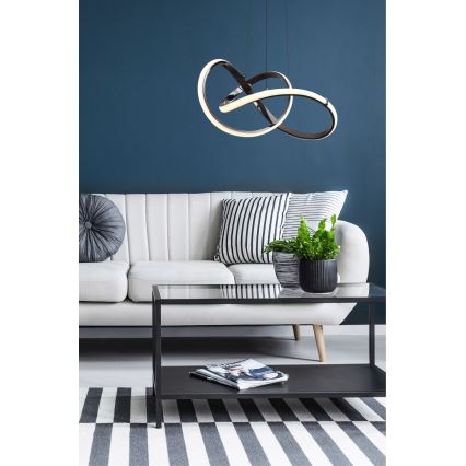 Zuma Line - LED Aptumšojama lustra ar auklu LED/44W/230V melna