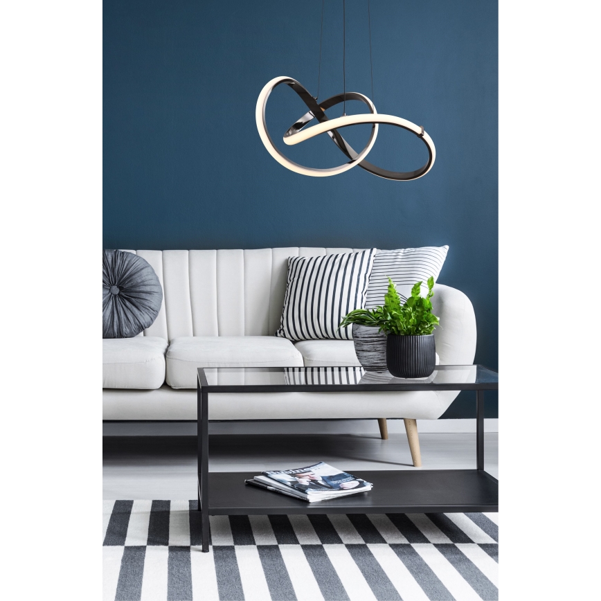 Zuma Line - LED Aptumšojama lustra ar auklu LED/44W/230V melna