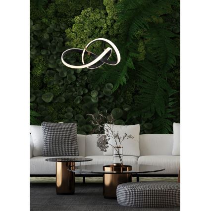 Zuma Line - LED Aptumšojama lustra ar auklu LED/44W/230V melna/zelta