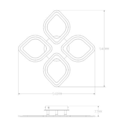 Zuma Line - LED Aptumšojama griestu lampa LED/30W/230V 3000-6000K balta + tālvadības pults