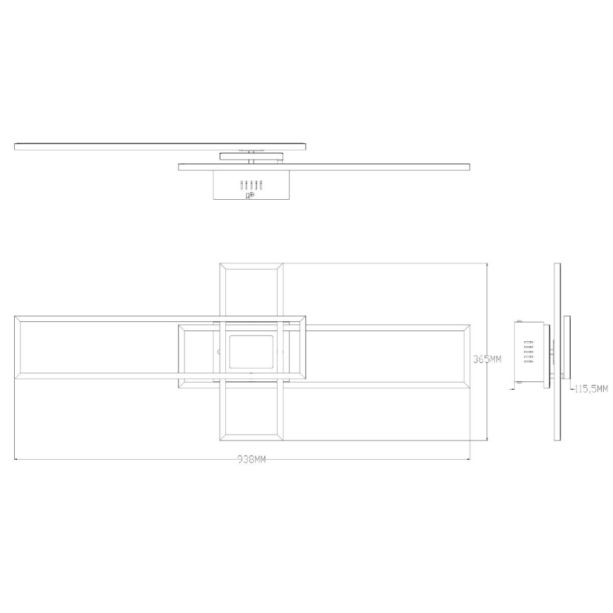 Zuma Line - LED Aptumšojama griestu lampa LED/55W/230V 3000-6000K melna + tālvadības pults