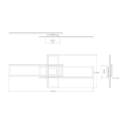 Zuma Line - LED Aptumšojama griestu lampa LED/55W/230V 3000-6000K melna/zelta + tālvadības pults