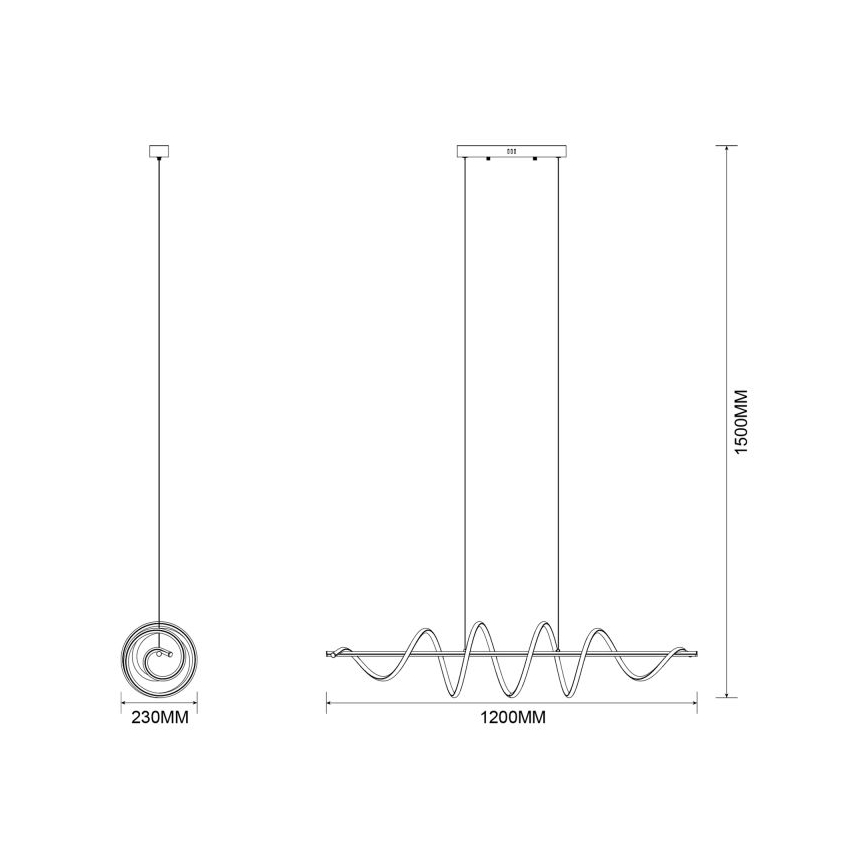 Zuma Line - LED lustra uz troses LED/60W/230V melna