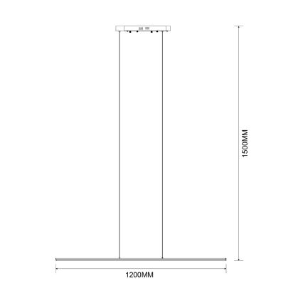 Zuma Line - LED lustra uz stieples LED/20W/230V melna