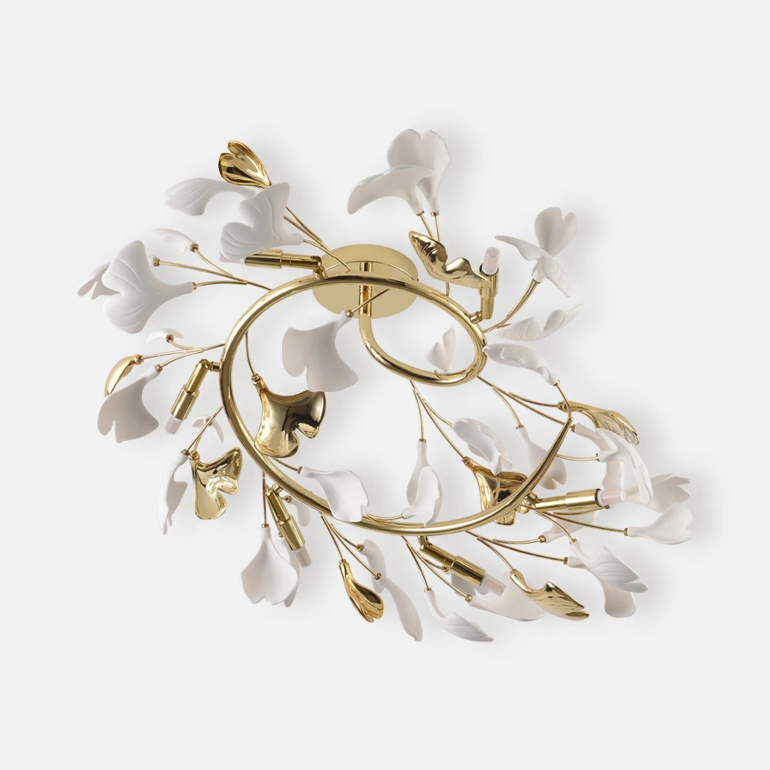 Zuma Line - Uz virsmas montējams griestu lustrs 6xG9/42W/230V Ø 70 cm zelta krāsas