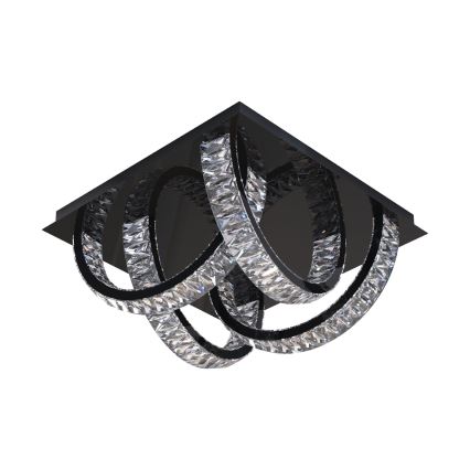 Zuma Line - LED Aptumšojama kristāla griestu lampa LED/23,5W/230V 2700-6000K melna + tālvadības pults