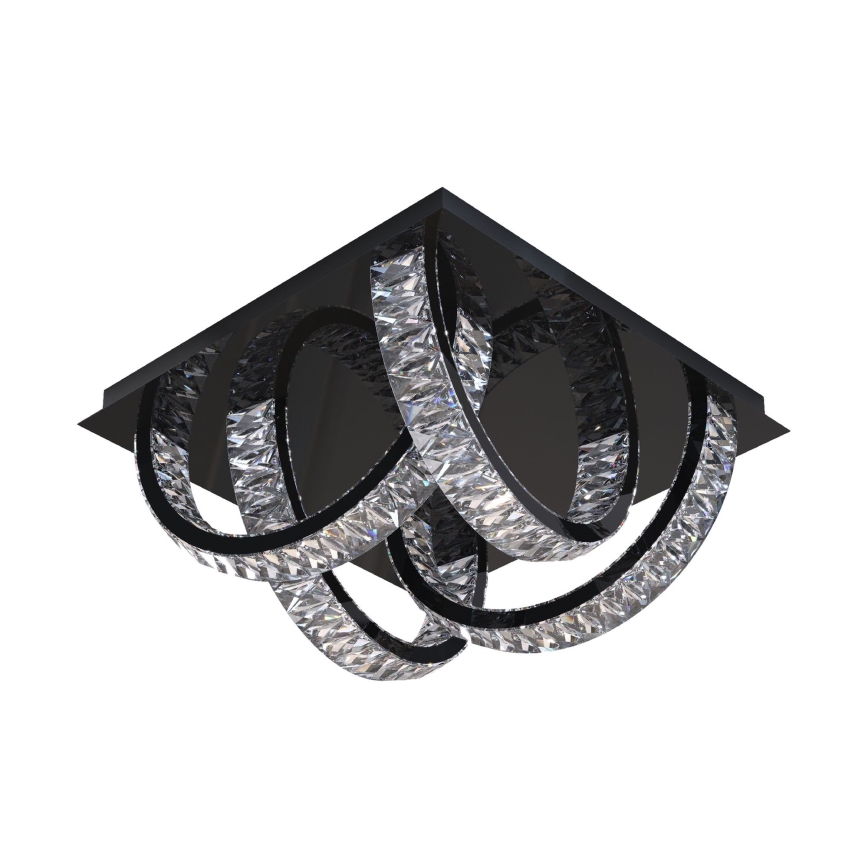 Zuma Line - LED Aptumšojama kristāla griestu lampa LED/23,5W/230V 2700-6000K melna + tālvadības pults